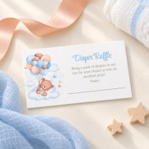 Teddy Bear in der Sky Diaper Raffle Umschließungsk
