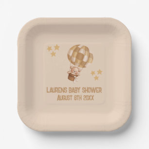Teddy Bear in Hot Air Balloon Paper Plates Pappteller