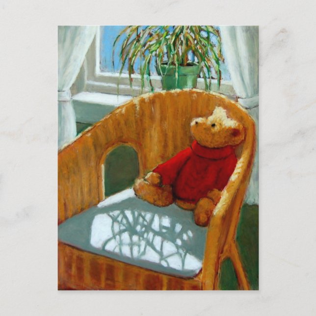 TEDDY BEAR IN PASTEL: ART POSTKARTE (Vorderseite)