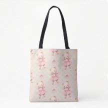 TEDDY BEAR IN PINK FRILLENKLEID MIT BOWS