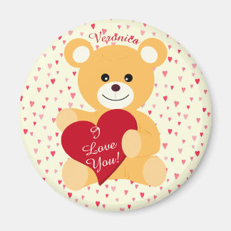 Teddy Bear "Je T'Aime !" Magnet