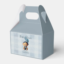 Teddy Bear Jean Baby Shower Blue Geschenkschachtel