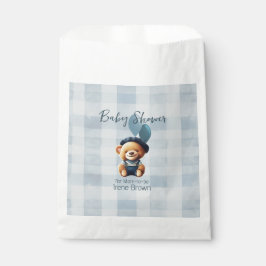 Teddy Bear Jean Baby Shower Blue Geschenktütchen