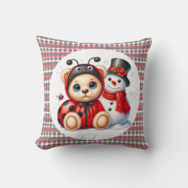 Teddy Bear Ladybug mit Snowman Baby Showgeschenk Kissen