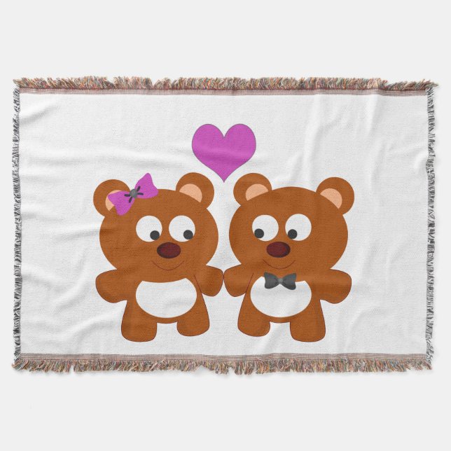 Teddy Bear Liebe Decke (Vorderseite)