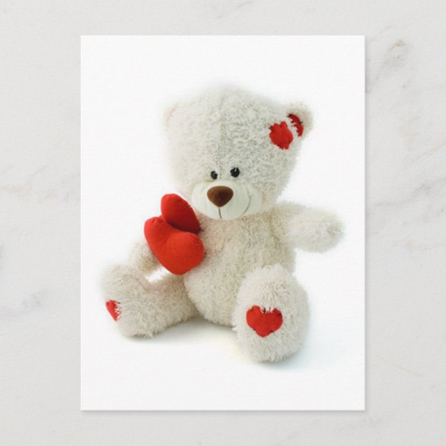 *Teddy Bear Liebe* Niedlich Teddy Postkarte (Vorderseite)