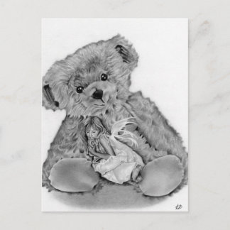Teddy Bear Little Fairy Postcard Postkarte