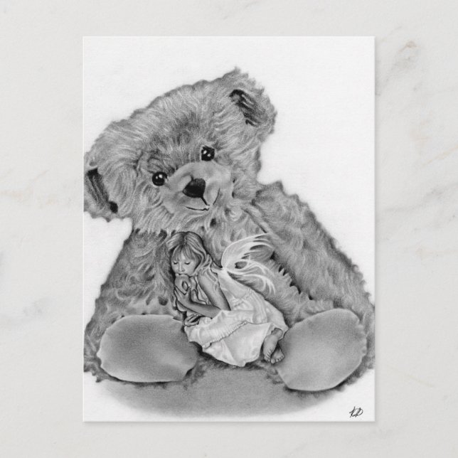 Teddy Bear Little Fairy Postcard Postkarte (Vorderseite)