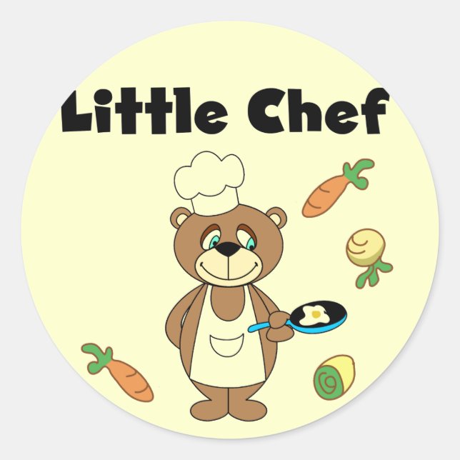 Teddy Bear Little Koch Tshirts und Geschenke Runder Aufkleber (Vorderseite)