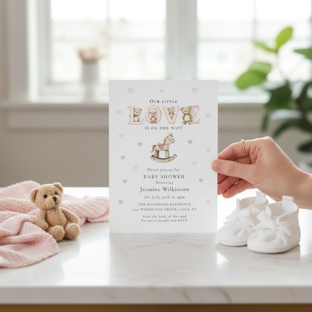 Teddy Bear Love Baby Shower Invitation (Créateur téléchargé)