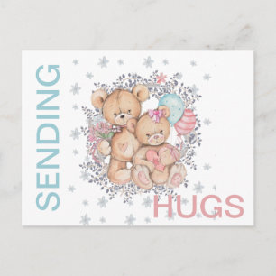 Teddy Bear LOVE Get Well ENVOYER HUGS Carte postal