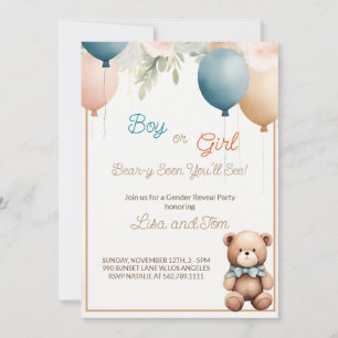 Teddy Bear : Mignonne Genre Reveillez Invitation