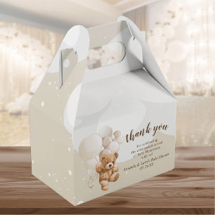 Teddy Bear mit Balloons Gefallen Box Geschenkschachtel