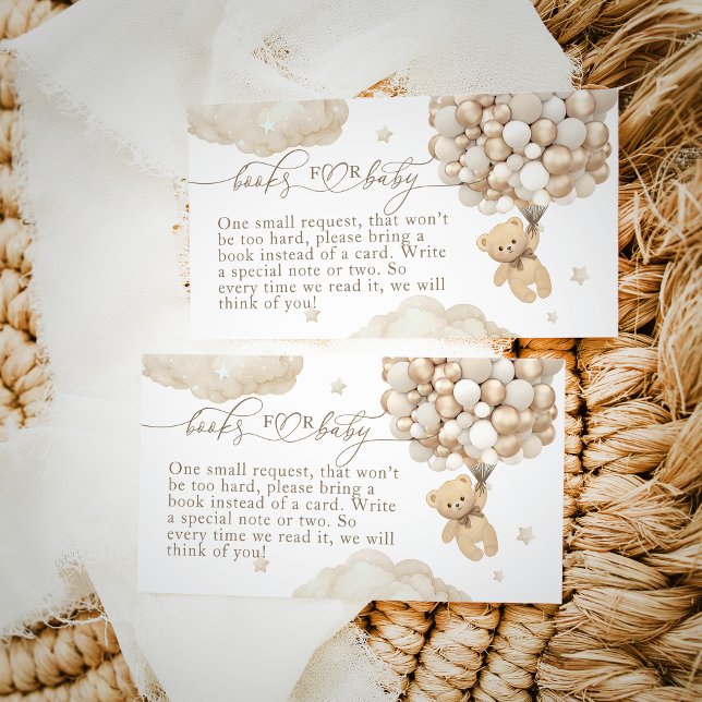 Teddy Bear mit Balloons Neutral Baby Dusche Begleitkarte (Von Creator hochgeladen)