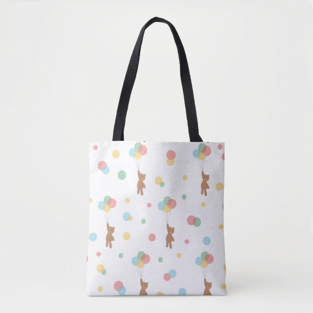 Teddy Bear mit Balloons Tasche (Vorderseite)