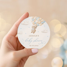 Teddy Bear mit Blue Balloons Baby Dusche