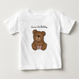 Teddy Bear mit Blume Säugling T - Shirt