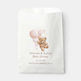Teddy Bear mit Blush Pink Balloons Geschenktütchen