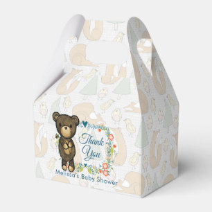 Teddy Bear mit Floral Wreath Baby Shooter Geschenkschachtel