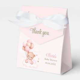 Teddy Bear mit Pink Balloons Babydusche Geschenkschachtel