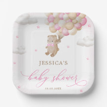 Teddy Bear mit Pink Balloons Babydusche