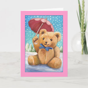Teddy Bear mit Sonnenschirm Weihnachten - Maßgesch