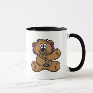 Teddy Bear mit Stethoscope Personalize Name Tasse