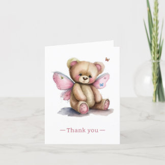 Teddy Bear mit Wings Dankeskarte