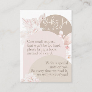 Teddy Bear Modern Boho Girl Baby Showbook Begleitkarte