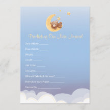 Teddy Bear Moon Baby Shower Prediction 