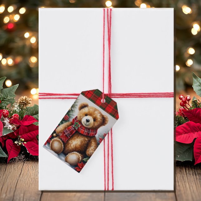 Teddy Bear Namen hinzufügen Weihnachten Geschenkanhänger (Von Creator hochgeladen)