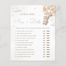Teddy Bear Neutral Mommy oder Daddy Baby Shower Ga
