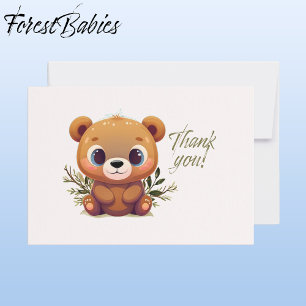 Teddy Bear Niedlich Pink Blumenblütendusche 🧸 Dankeskarte