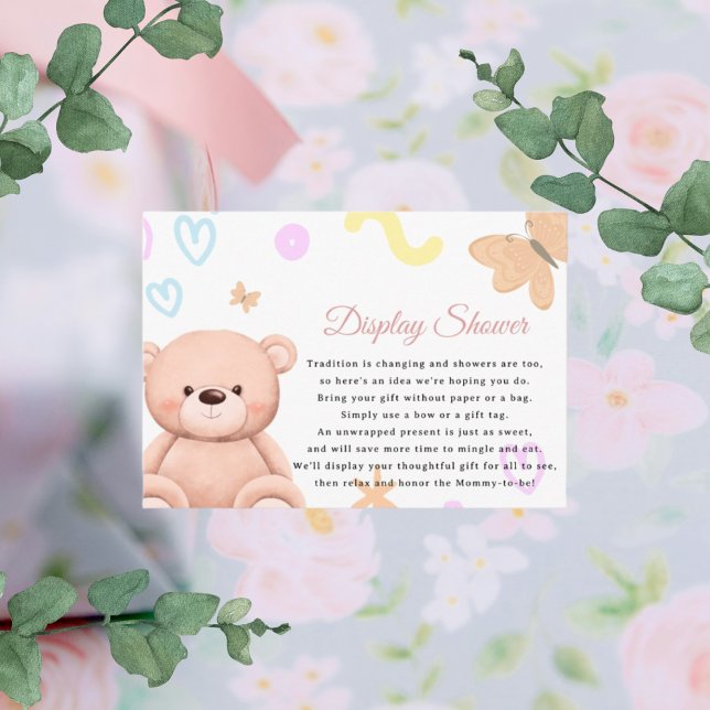 Teddy Bear Niedlich Rosa Dusche Begleitkarte (Teddy Bear Pink display shower Enclosure Card
For more advanced personalisation of this design, simp)