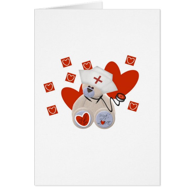 Teddy Bear Nurse Liebe Tshirts und Geschenke (Vorne)
