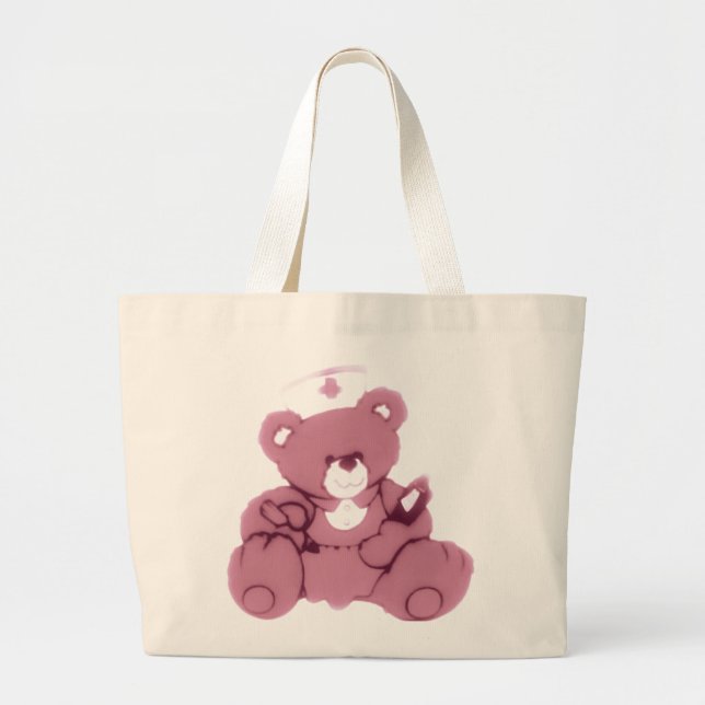 Teddy Bear Nurve in Pink Jumbo Stoffbeutel (Vorne)