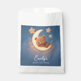 Teddy Bear on the Moon - Baby Shower Gift Bag Geschenktütchen