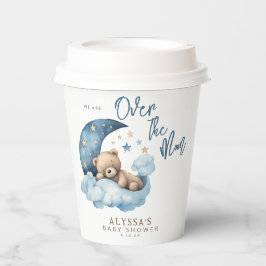 Teddy Bear Over the Moon Baby Shower Pappbecher