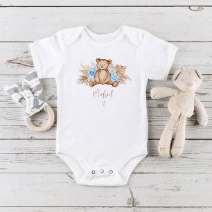 Teddy Bear Pampas Grass Baby Strampler