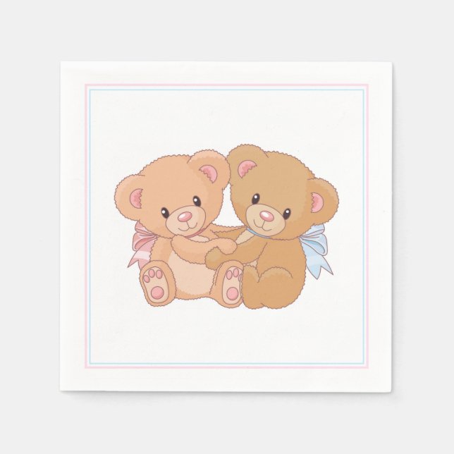 Teddy Bear Paper Napkins Serviette (Vorderseite)