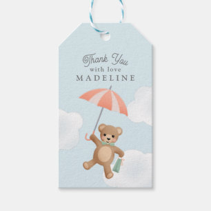 Teddy Bear Pastel Baby Dusche Geschenkanhänger