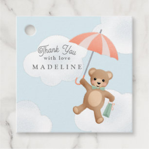 Teddy Bear Pastel Baby Dusche Geschenkanhänger