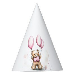 Teddy Bear Pastel Party Hat Partyhütchen