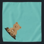 Teddy Bear Personalisiert Halstuch<br><div class="desc">Aquamariner Hintergrund mit einem niedlichen Teddybär, der den Namen Ihres Haustieres trägt. Die Hintergrundfarbe ist anpassbar, ebenso wie der Stil, die Größe und die Farbe des Schriftartes. Mach' es dir zu eigen! Wenn Sie Boagie's niedliche Designs tragen, helfen Sie obdachlosen Haustieren, weil 50% aller Gewinne an Animal Rescue gespendet werden....</div>