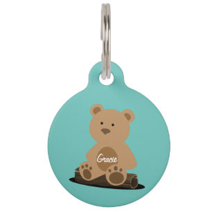 Teddy Bear Personalisiert Pet ID Tag Haustiermarke