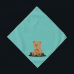 Teddy Bear Personalisiert Small Pet Halstuch<br><div class="desc">Aquamariner Hintergrund mit einem niedlichen Teddybär,  der den Namen Ihres Haustieres trägt. Die Hintergrundfarbe ist anpassbar,  ebenso wie der Stil,  die Größe und die Farbe des Schriftartes. Mach' es dir zu eigen!</div>