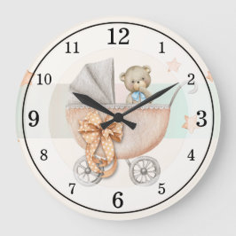 Teddy Bear Personalisierte Acryl Wall Clock Große Wanduhr