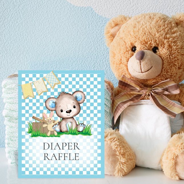 Teddy Bear Picnic Baby Showdusche mit Windeln Poster (Von Creator hochgeladen)