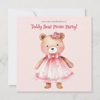 Teddy Bear Picnic Party Einladung