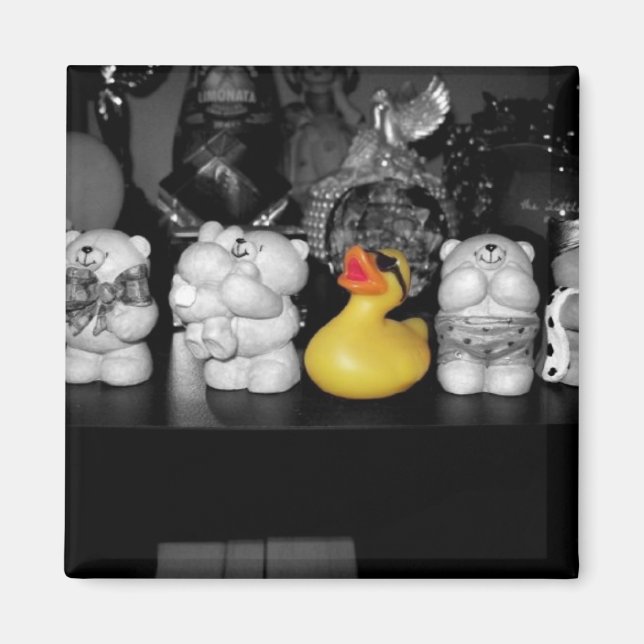 'Teddy Bear Picnic' Rubber Duck Magnet (Vorne)